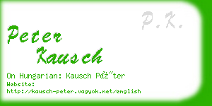 peter kausch business card